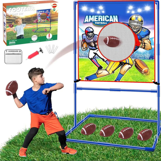VATOS Football Toss Target Game With 4 Inflatable Balls