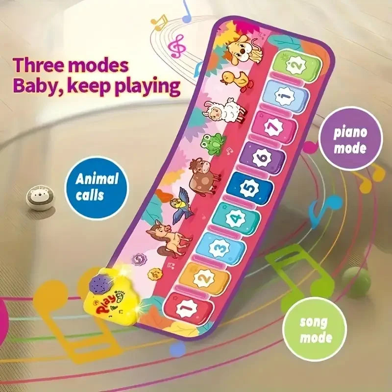 Interactive Red Piano Dance Mat For Kids Educational Play