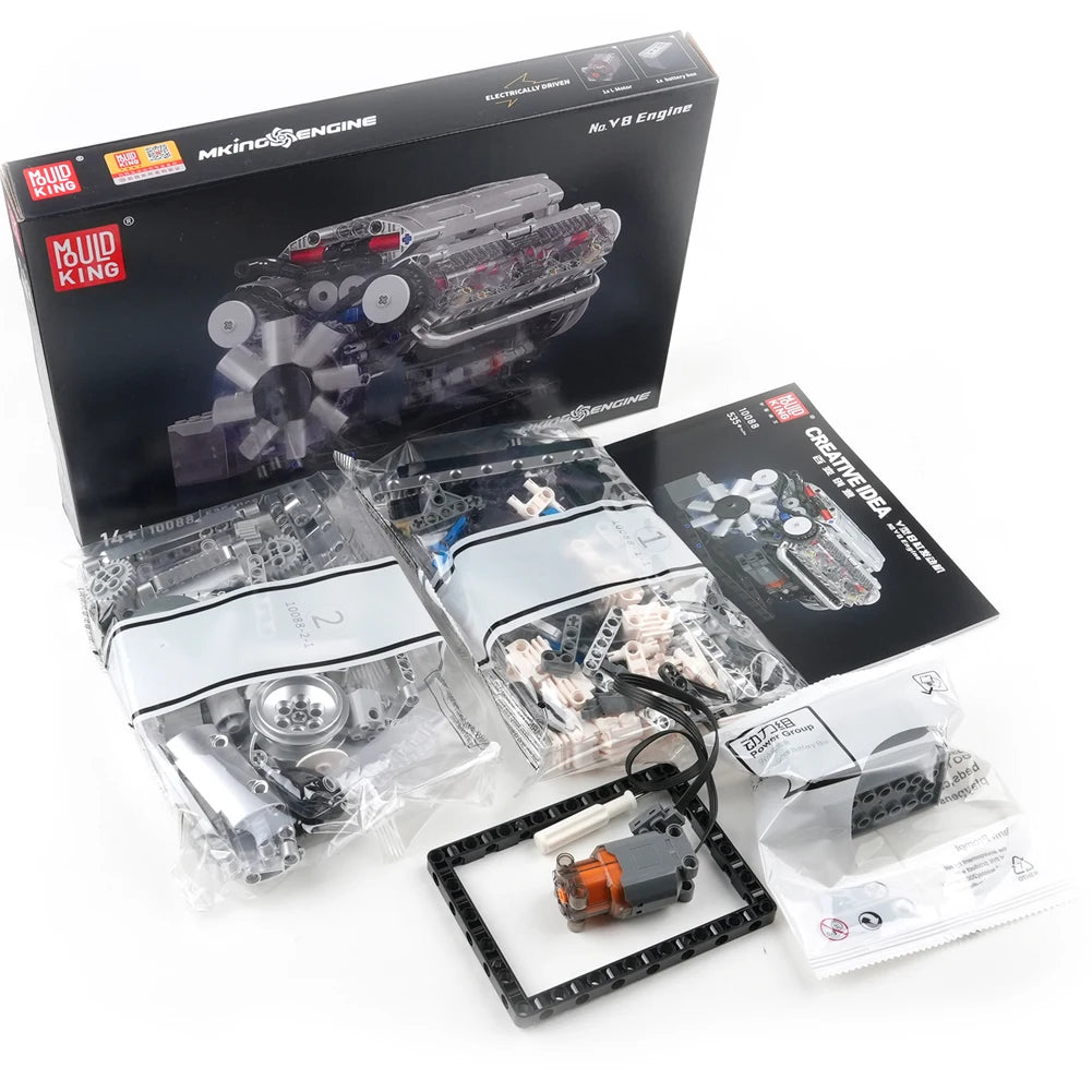 Mould King V8 Engine 535pcs Building Blocks Model Toy Gift