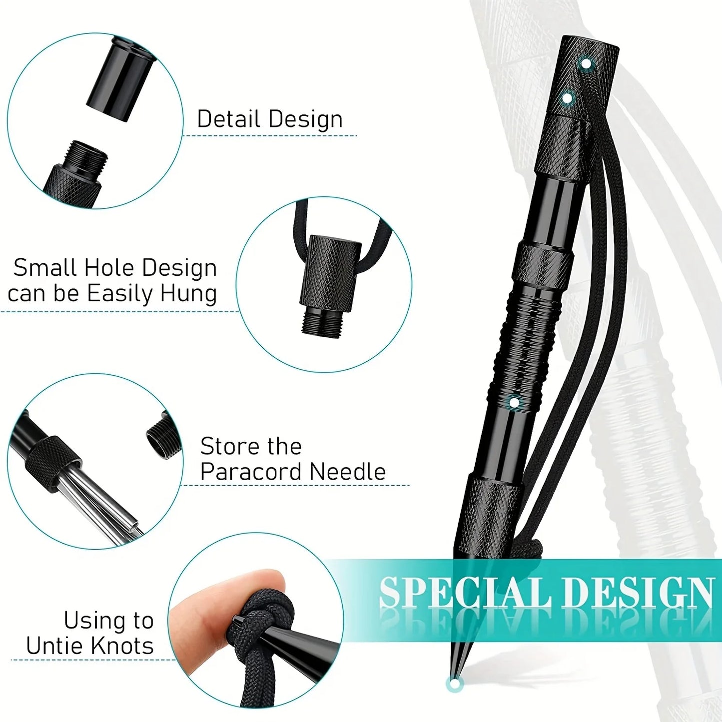 12pcs Stainless Steel Paracord Braid Needle Set for Crafting