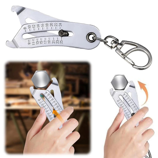 Thread Size Checker Keychain Bolt Size Finder Gauge