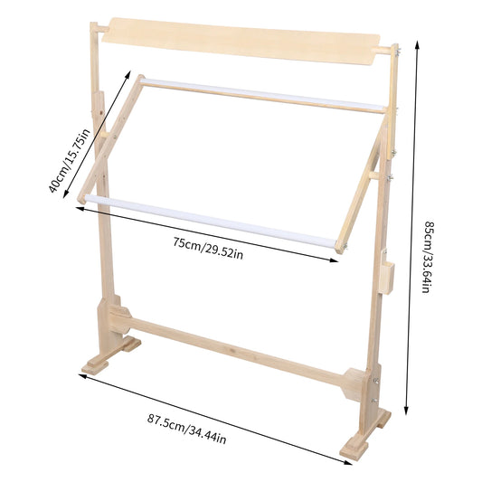 Large Adjustable Wood Cross Stitch Frame Floor Stand Rack