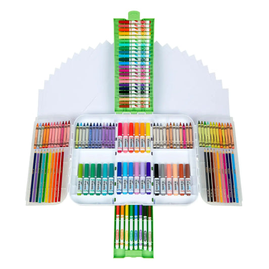 Crayola Ultra Smart Case Markers and Crayons Arts and Crafts Set