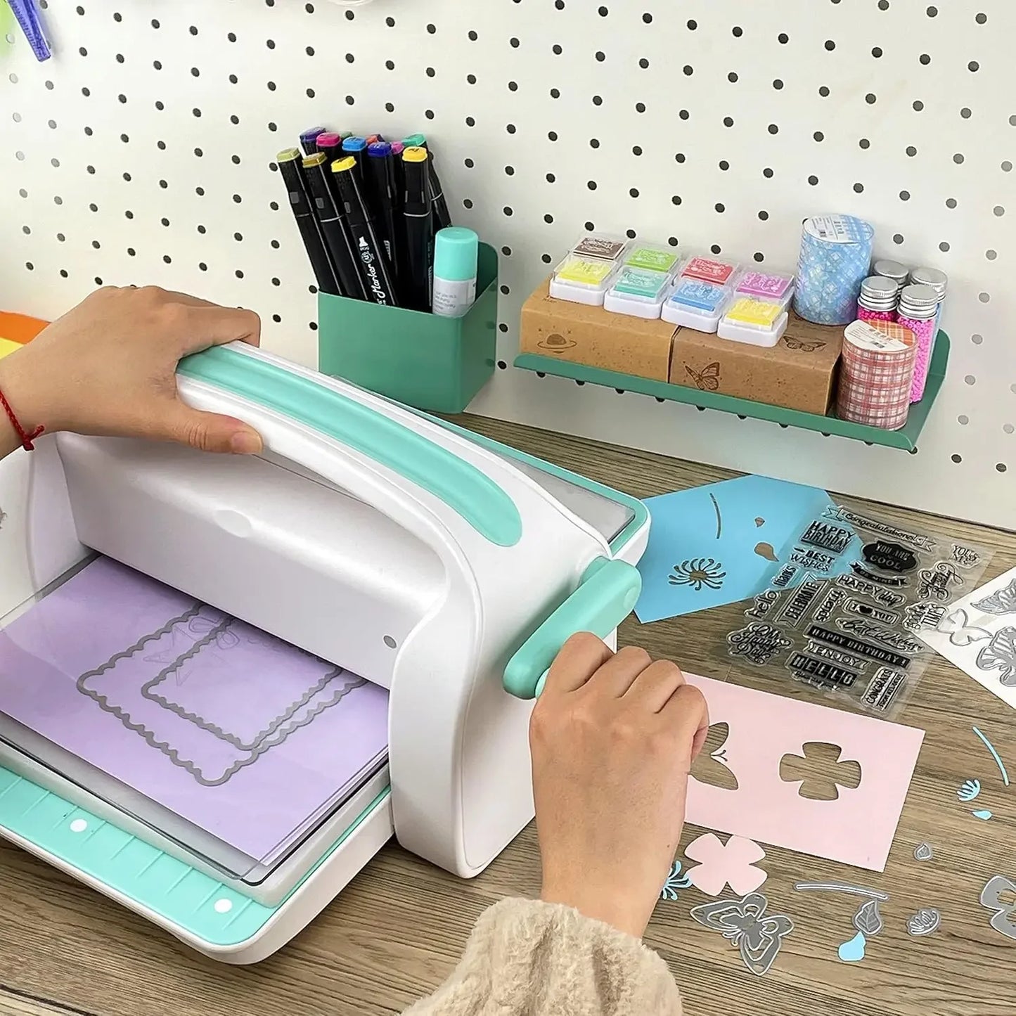 Manual Die Cutting Machine 9 Inch Opening Scrapbooking Starter Kit