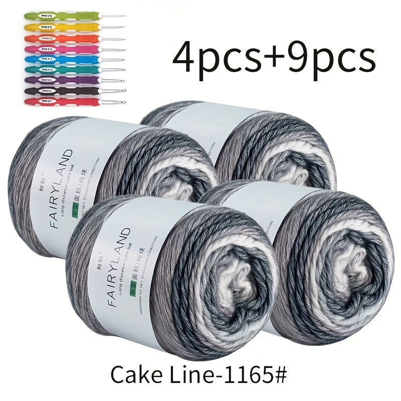 13pc Colorful Thread and Crochet Hook Set for DIY Crafts