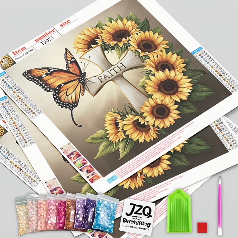 5D Butterfly Cross Diamond Art Painting Kit for Beginners