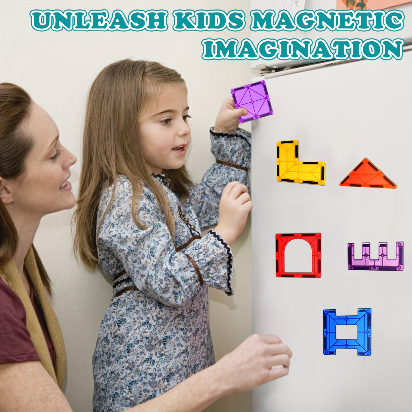 Magnetic Tiles Building Blocks Set 136 106 Pieces STEM Toys
