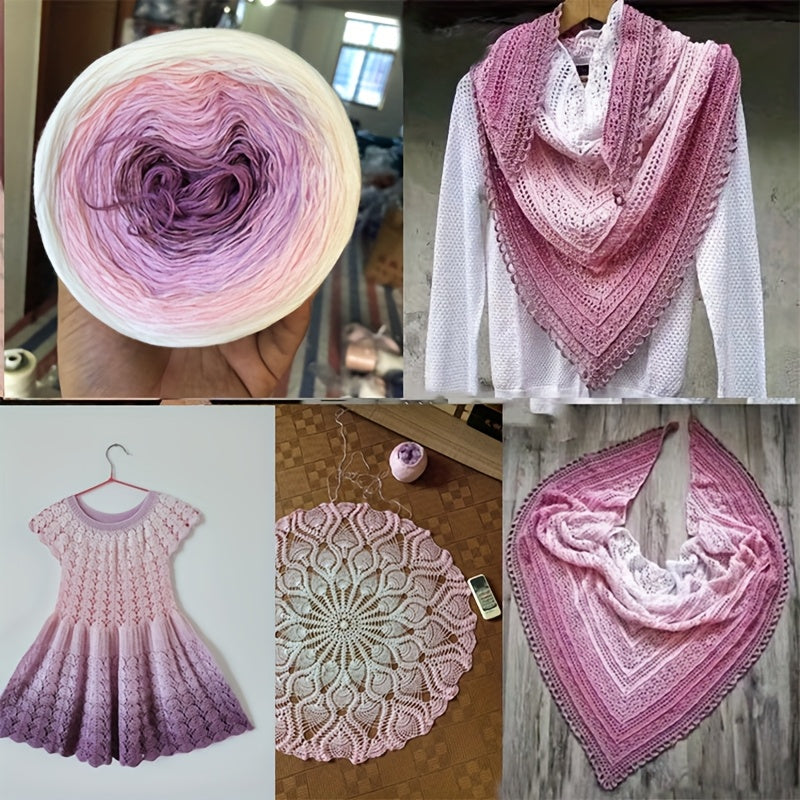 Hand Spun Gradient Cake Cotton Yarn Ombre 300g For Crochet