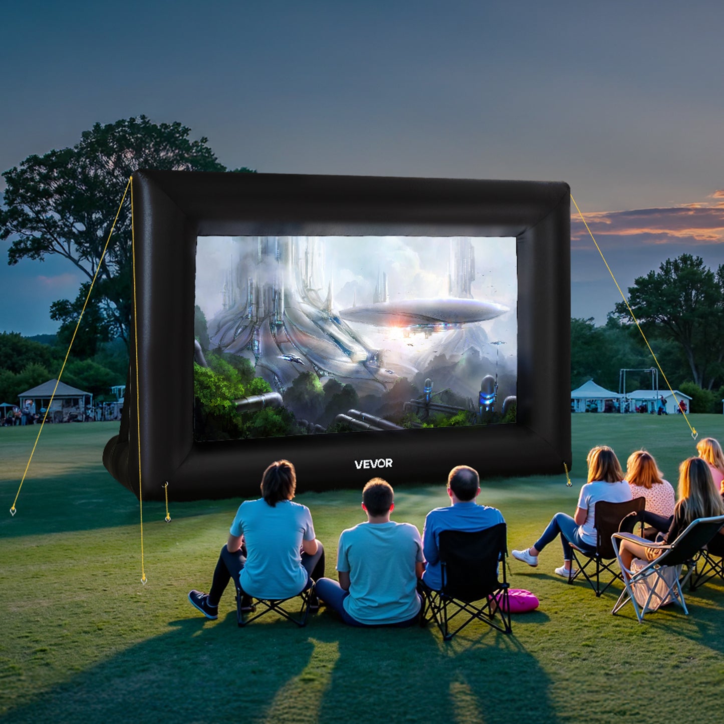 VEVOR Inflatable Projector Screen 14 16 20ft Outdoor