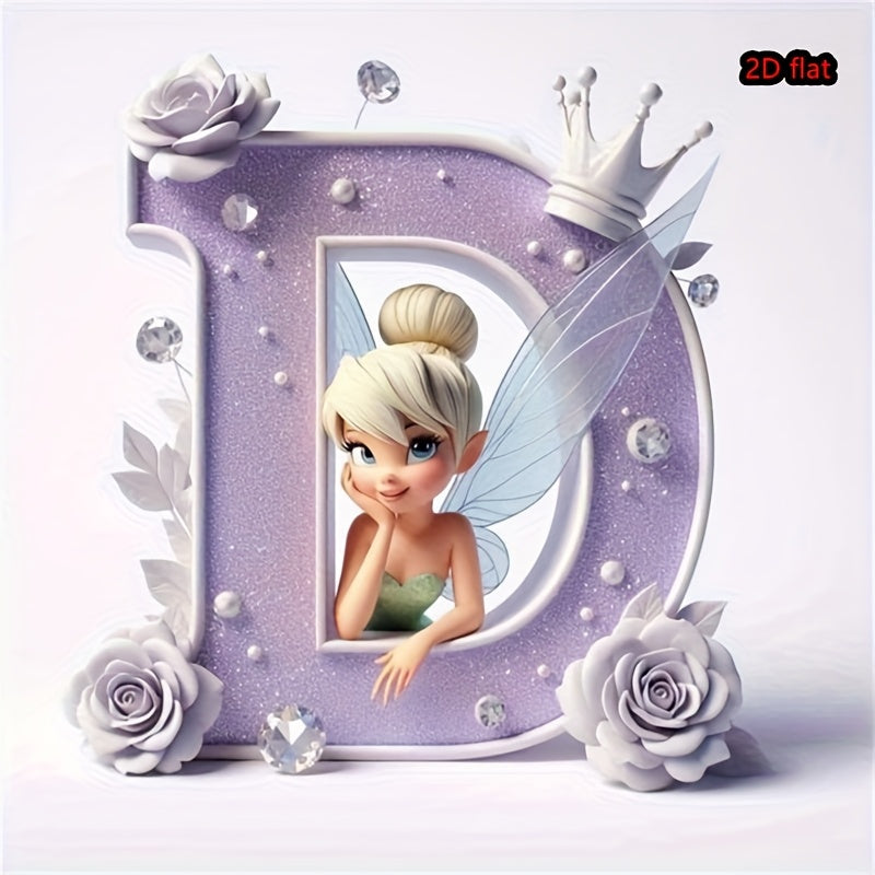 Round Diamond Art Kit with A-Z Letters and Elves Wall Decor