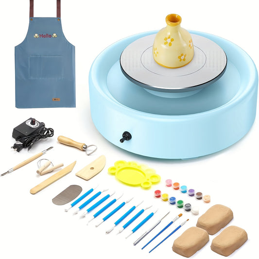 Mini Pottery Wheel Kit 6 Inch For Beginners And Kids 75W