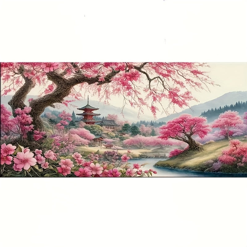 Cherry Blossom 5D Diamond Painting Kit Tree Wall Decor