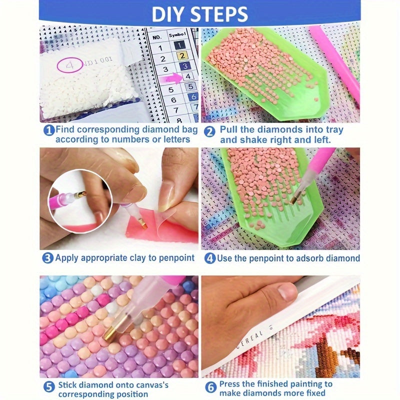 DIY Diamond Painting Kit Butterfly Round Rhinestone Art