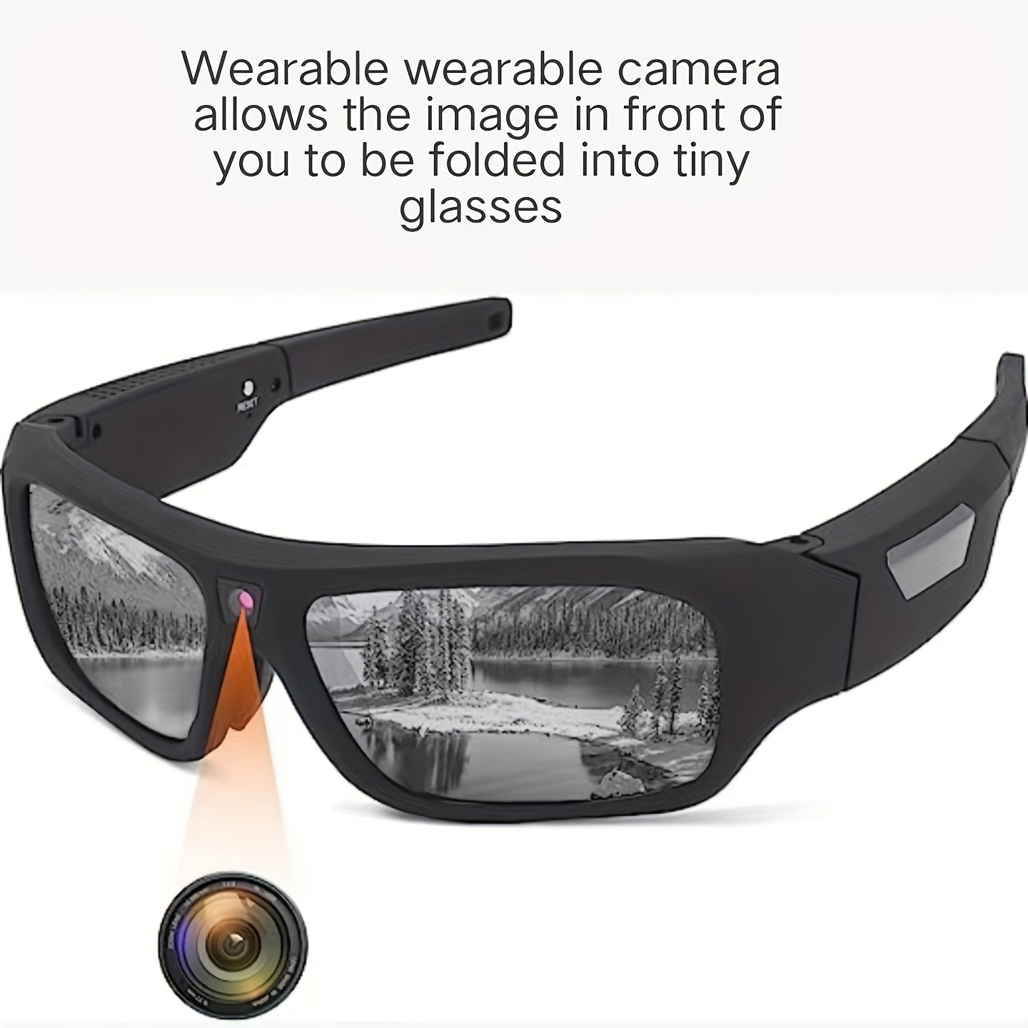4K Video Glasses Sports Smart Glasses With Storage And USB
