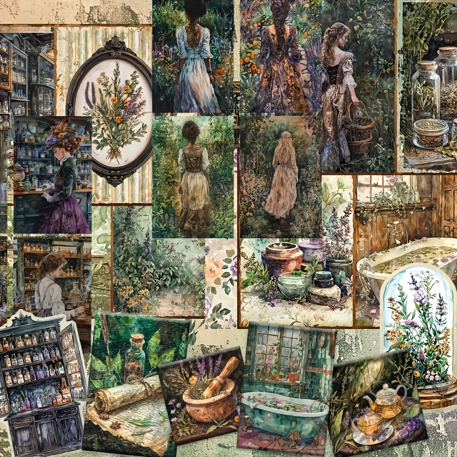Forest Magical Herb Scrapbooking Kit With Crystal Cards