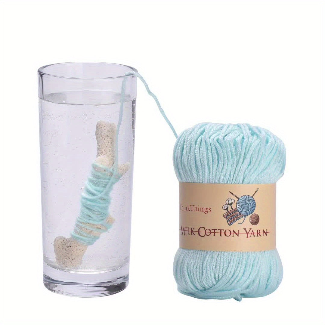 Light Blue Acrylic Yarn 10 Balls Pack Crochet For Beginners