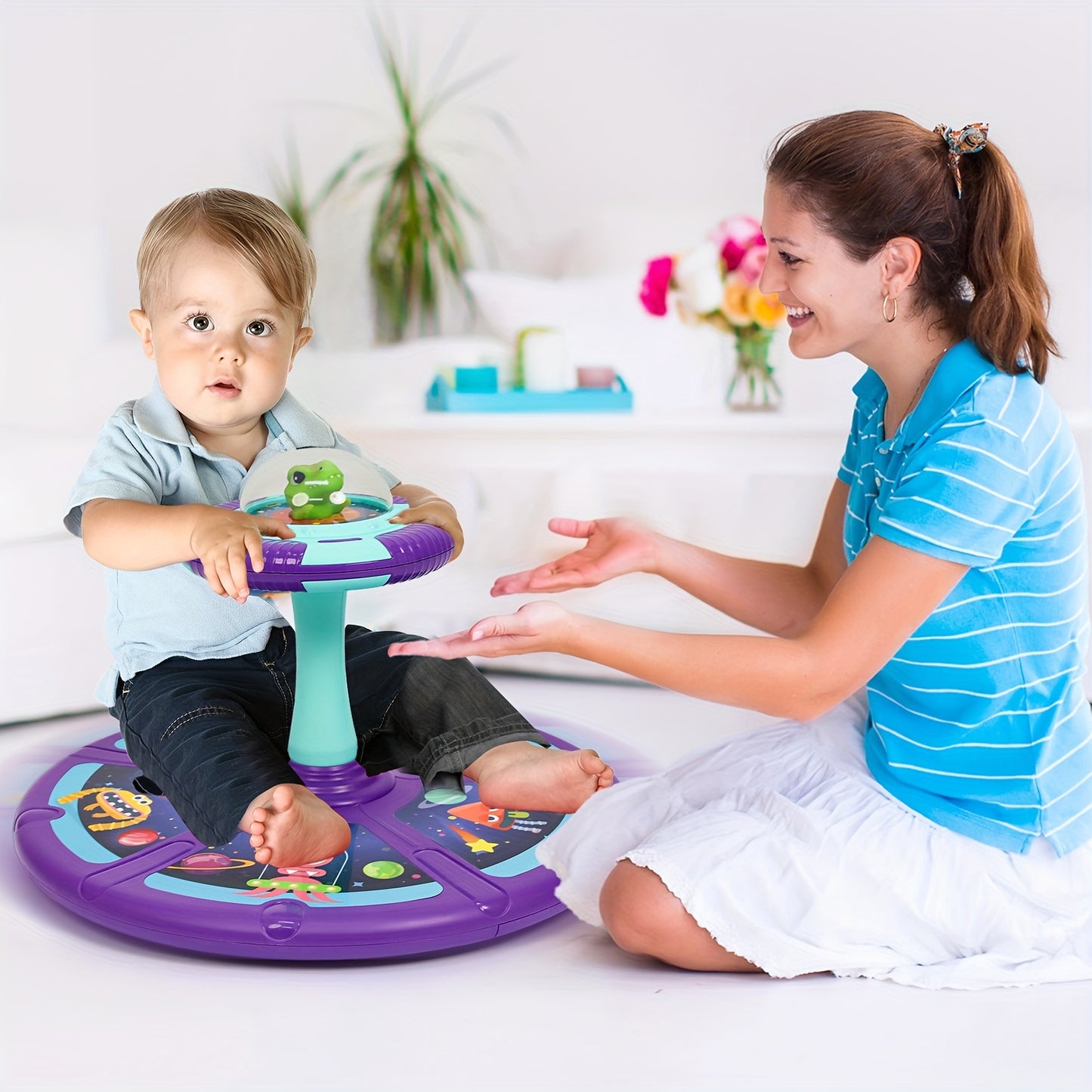 Sit And Spin Toddler Toy With Music LED Lights 360 Spin