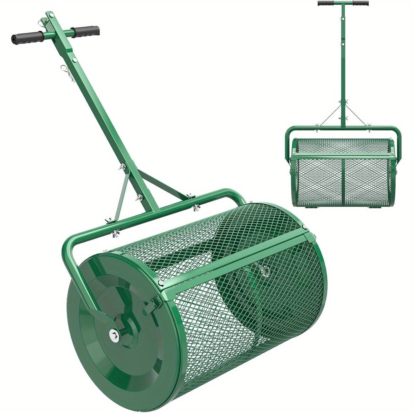Seeutek 24 Inch Upgraded Compost Spreader with 3 Heights