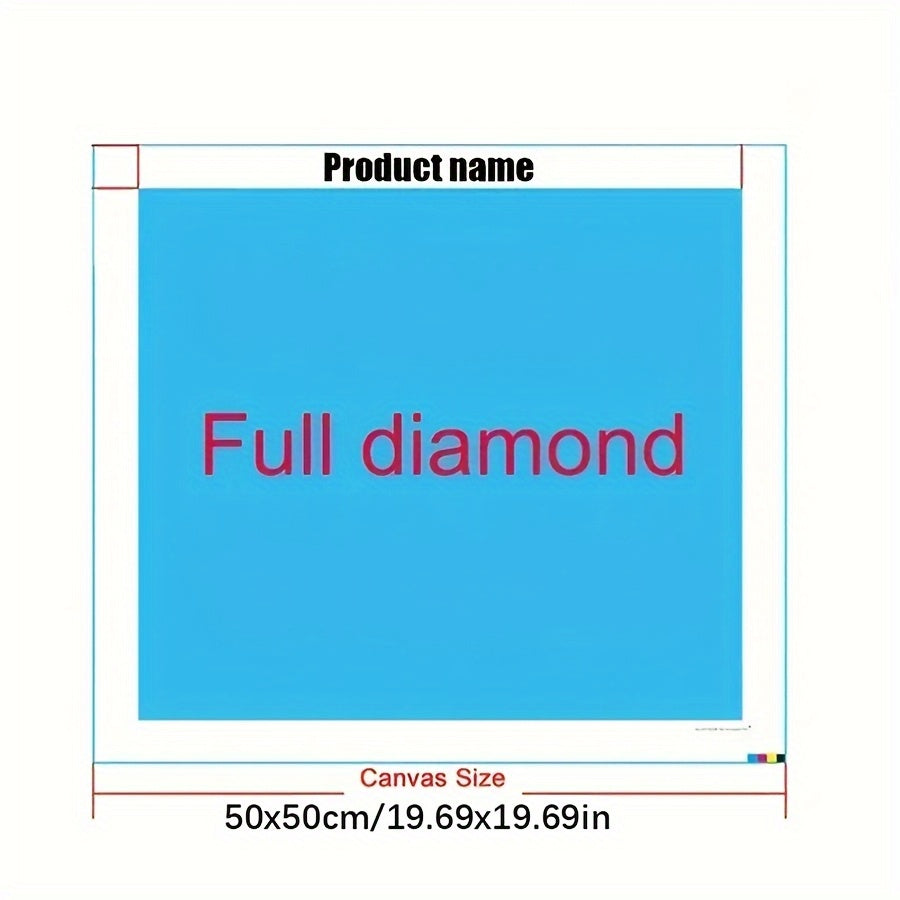 Patriotic Diamond Painting Kit Flag Tree Design Round