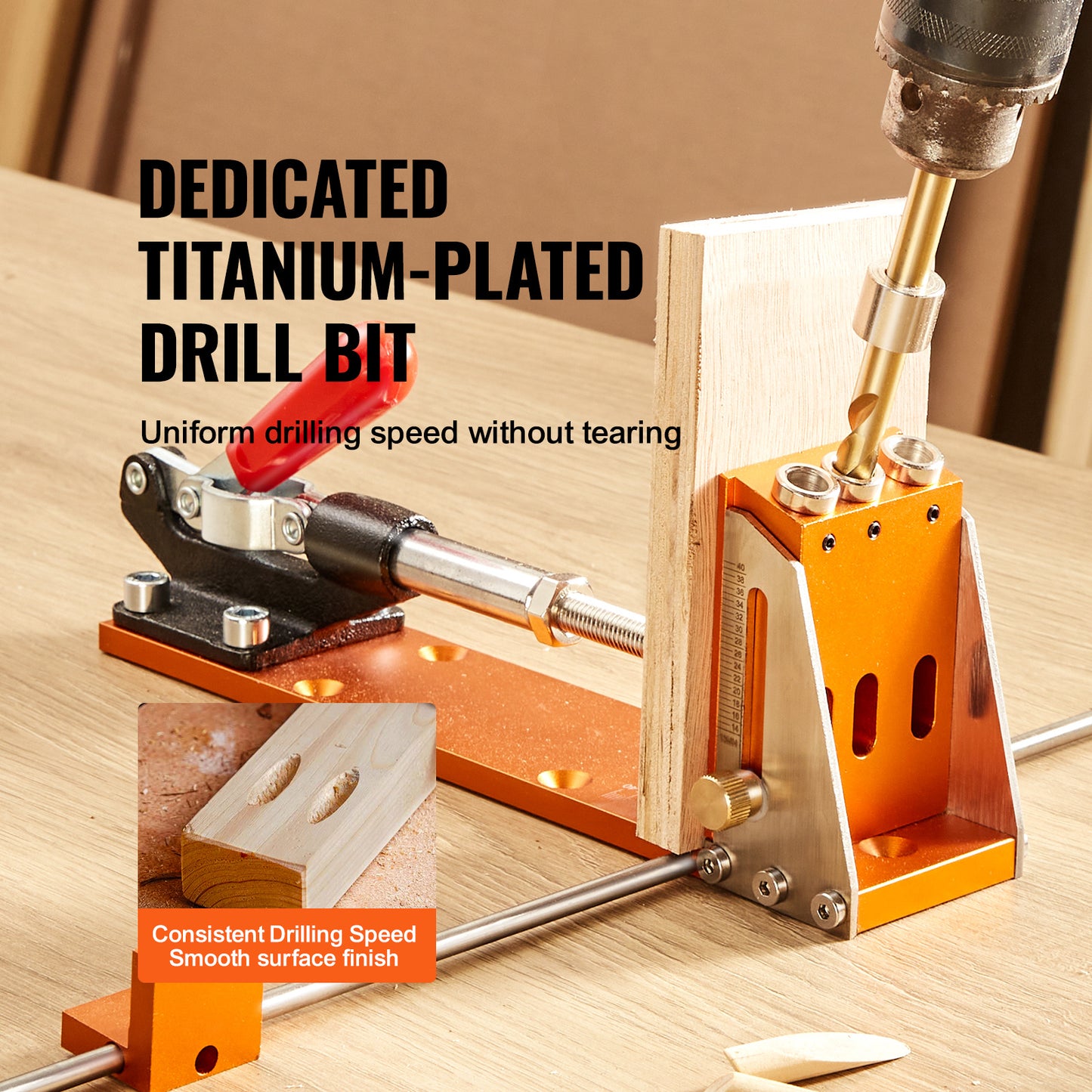 VEVOR Pocket Hole Jig Kit 34 Pcs With 11 Inch Clamp