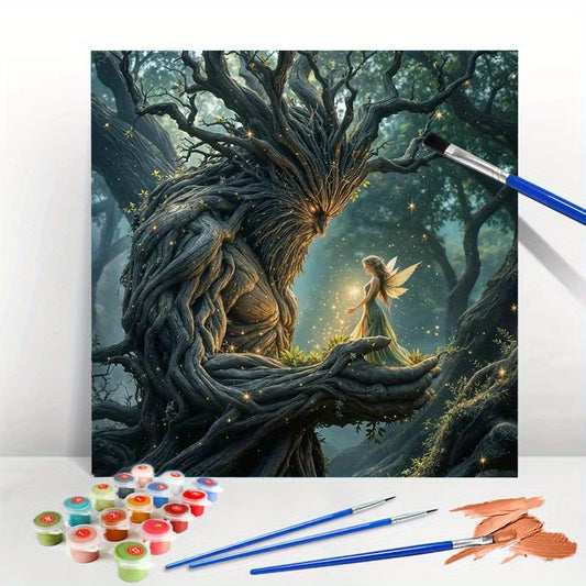 Enchanted Forest Paint By Numbers Kit Glowing Tree Fairy