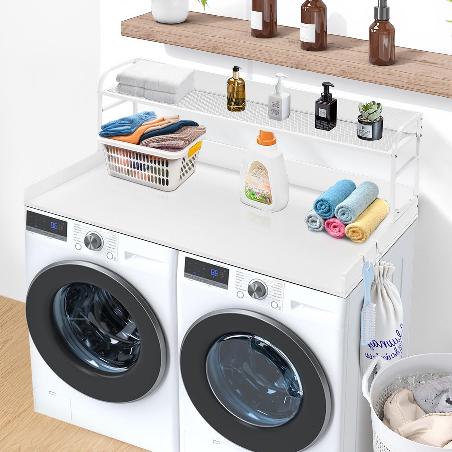 VEVOR Washer Dryer Countertop With 2 Tier Shelf Storage