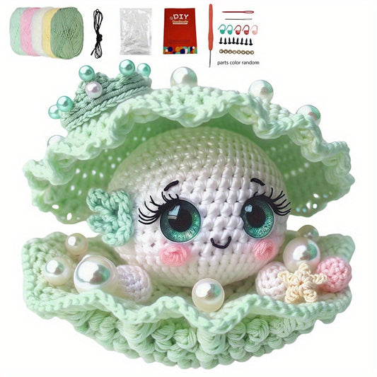 Complete Crochet Kit For Amigurumi Elf With Pre Made Yarn
