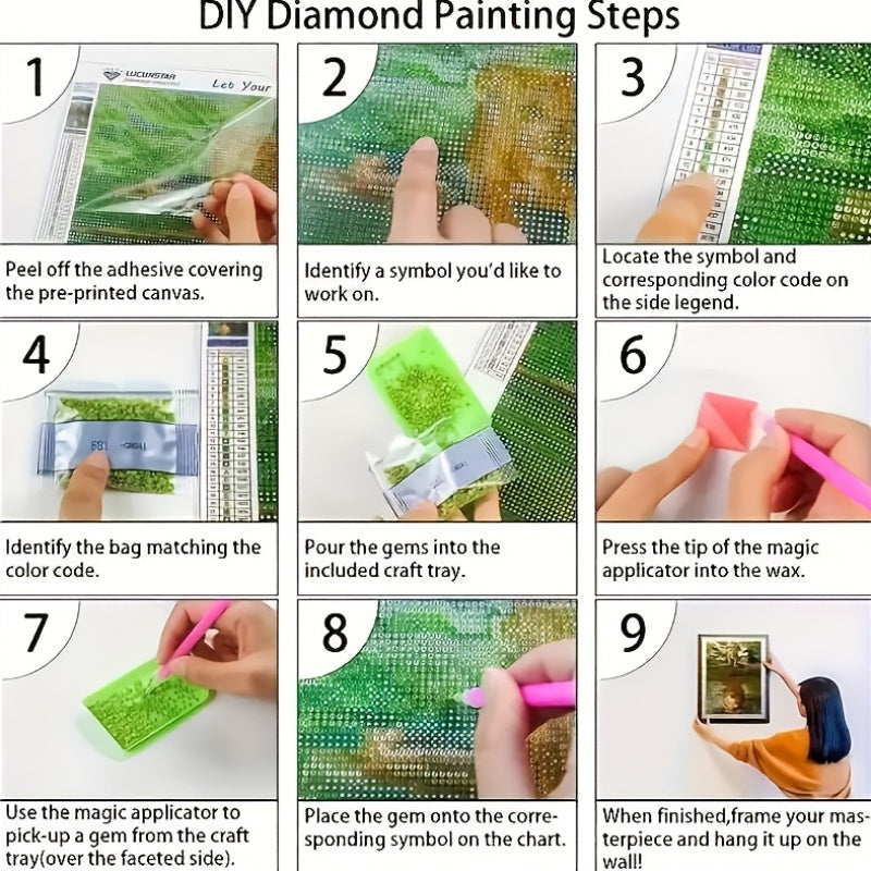 5D Diamond Painting Kit Little Girl Round Mosaic Gift