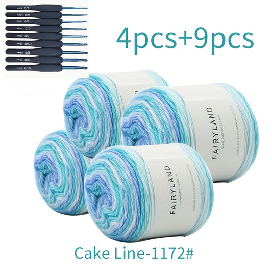 13pc Colorful Thread and Crochet Hook Set for DIY Crafts