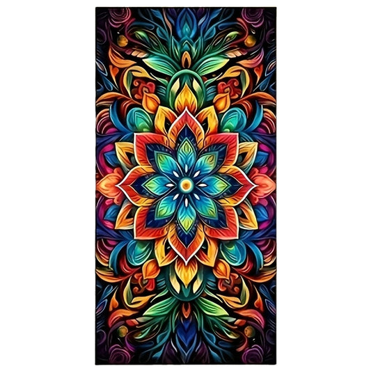 Large Retro Flower 5D DIY Round Diamond Painting Kit