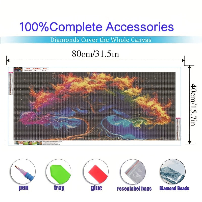 Large Diamond Art Painting Kit Tree Of Life Wall Decor