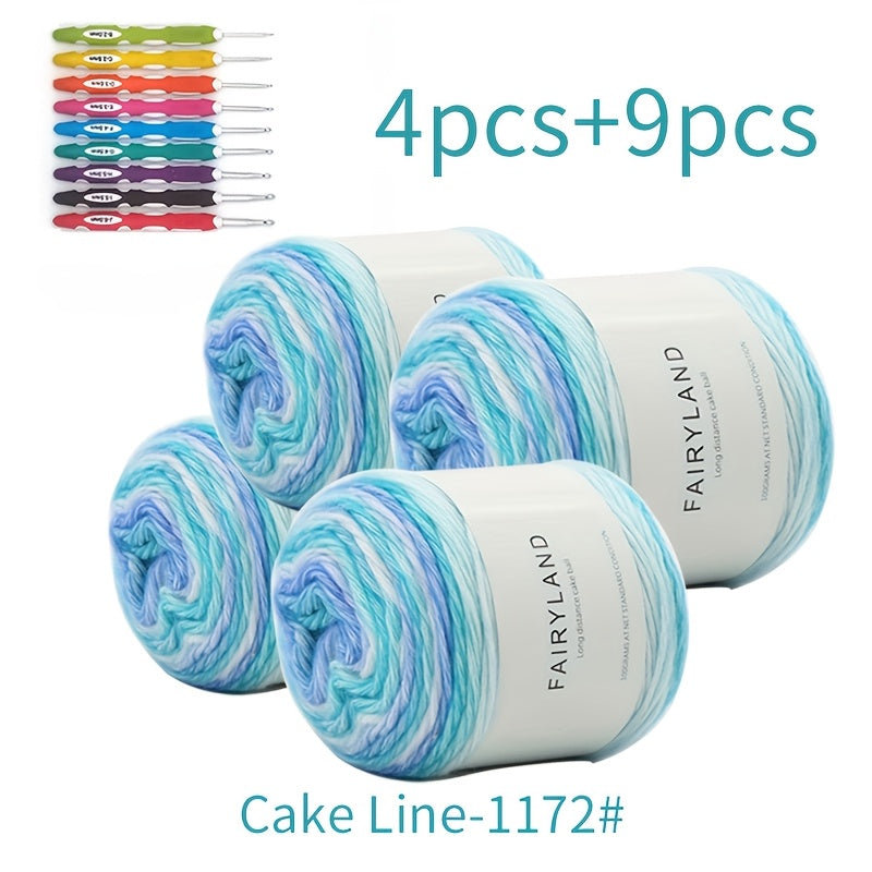 13pc Colorful Thread and Crochet Hook Set for DIY Crafts