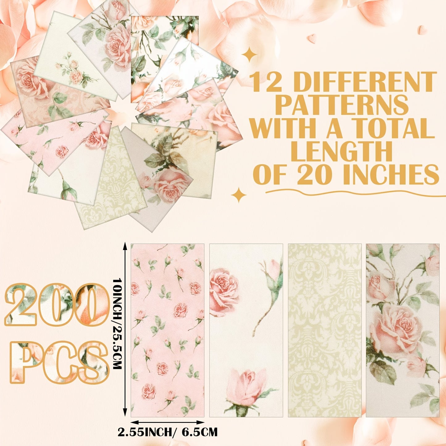 Sunflower Patchwork Precut Strips 2.56in Multicolor Bundles