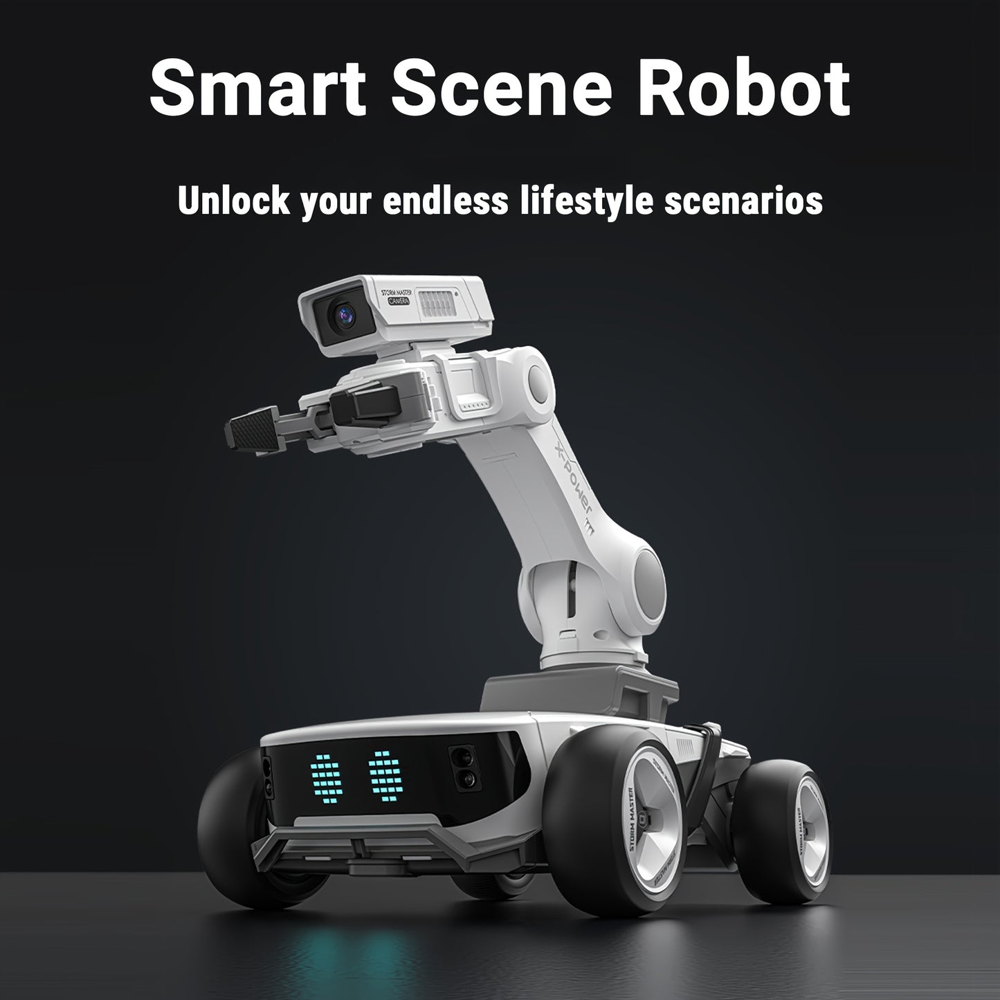 Modular AI Robot With Dual Gripper Cargo System FPV Camera