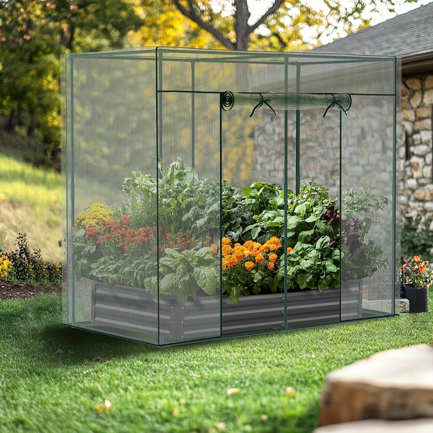 MOPHOTO Heavy Duty Plant Cage Tent With Zippered Door