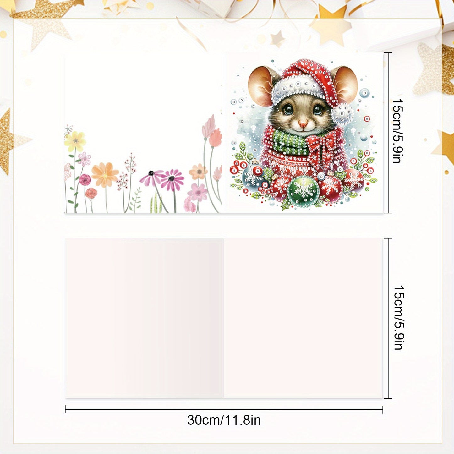 DIY Diamond Painting Greeting Cards Kit With Envelopes