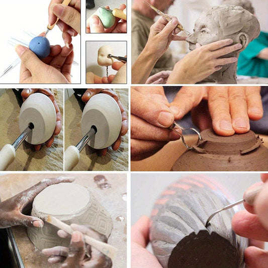 57 Piece Ceramic Clay Tool Set For Beginners Sculpting Kit