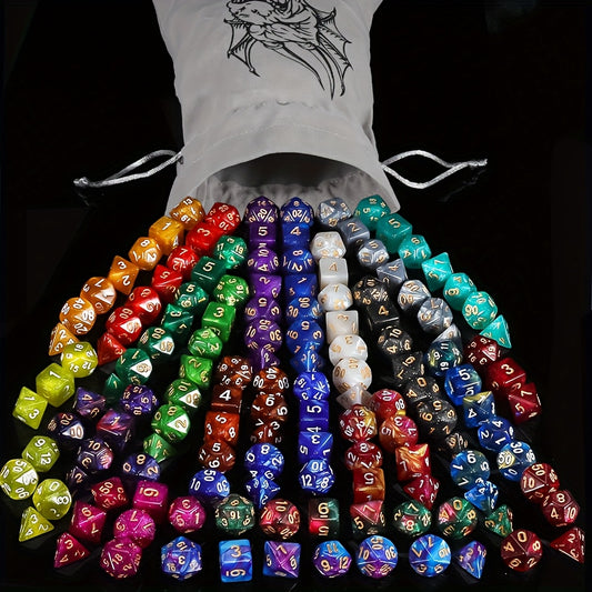 Halloween Gift 141pc Polyhedra Dnd Dice Set With Velvet Bag