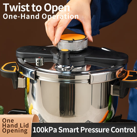 Stainless Steel Pressure Cooker With One Twist Lock Lid 5L