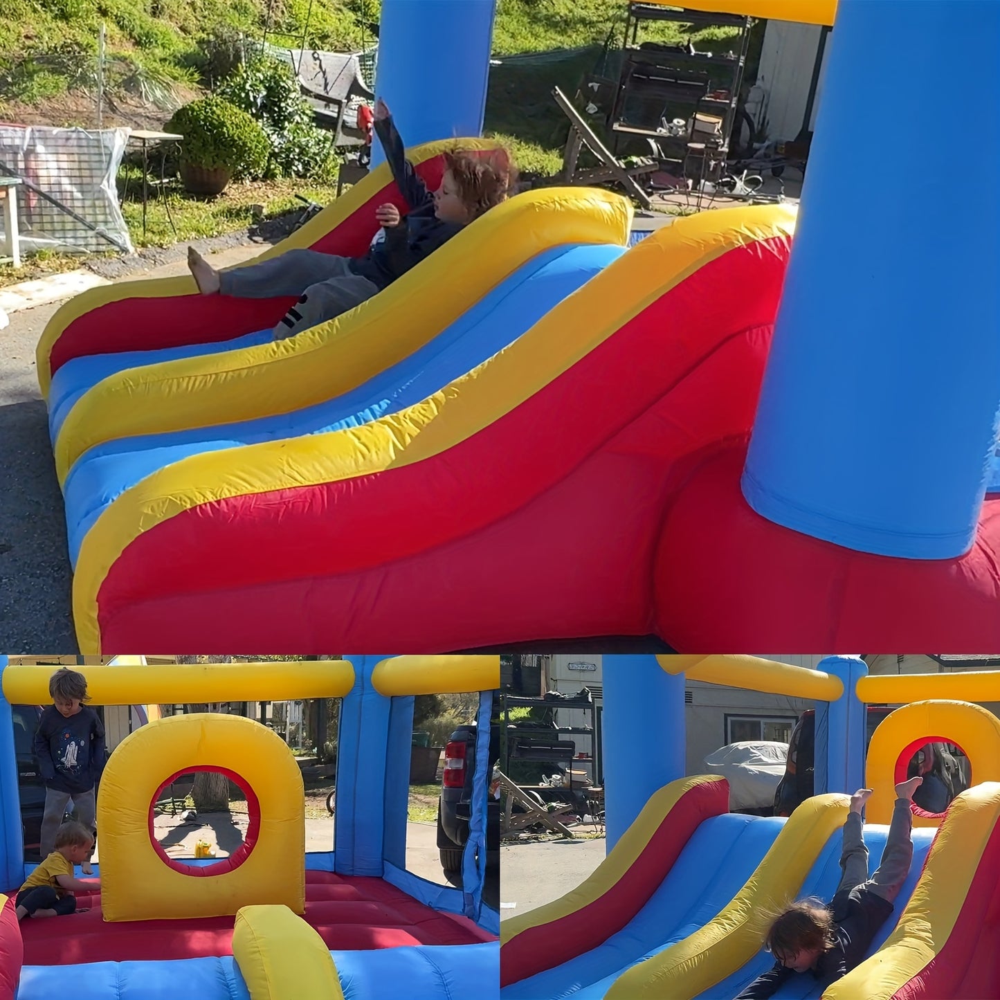 Inflatable Bounce House for Kids 3-12 with Blower and Slide
