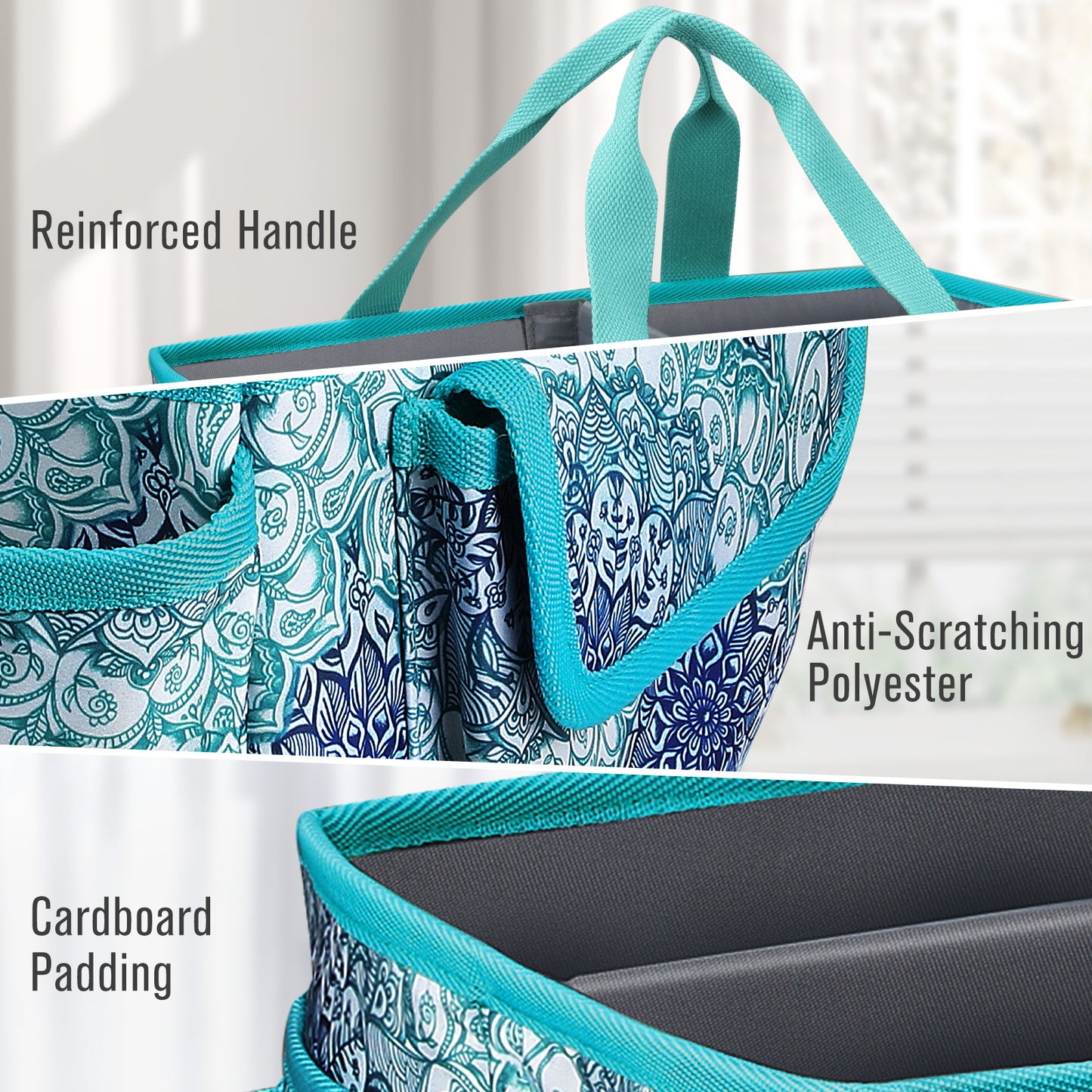 Large Fintie Craft Storage Tote for Art and Sewing Supplies