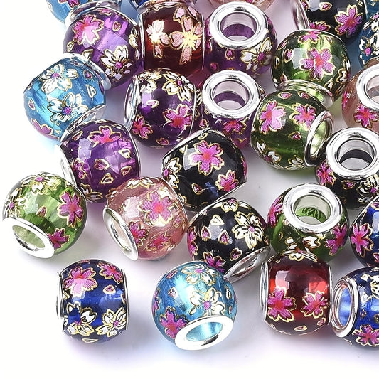 Transparent Glass Beads 12mm Rondelle 5mm Hole Jewelry Kit