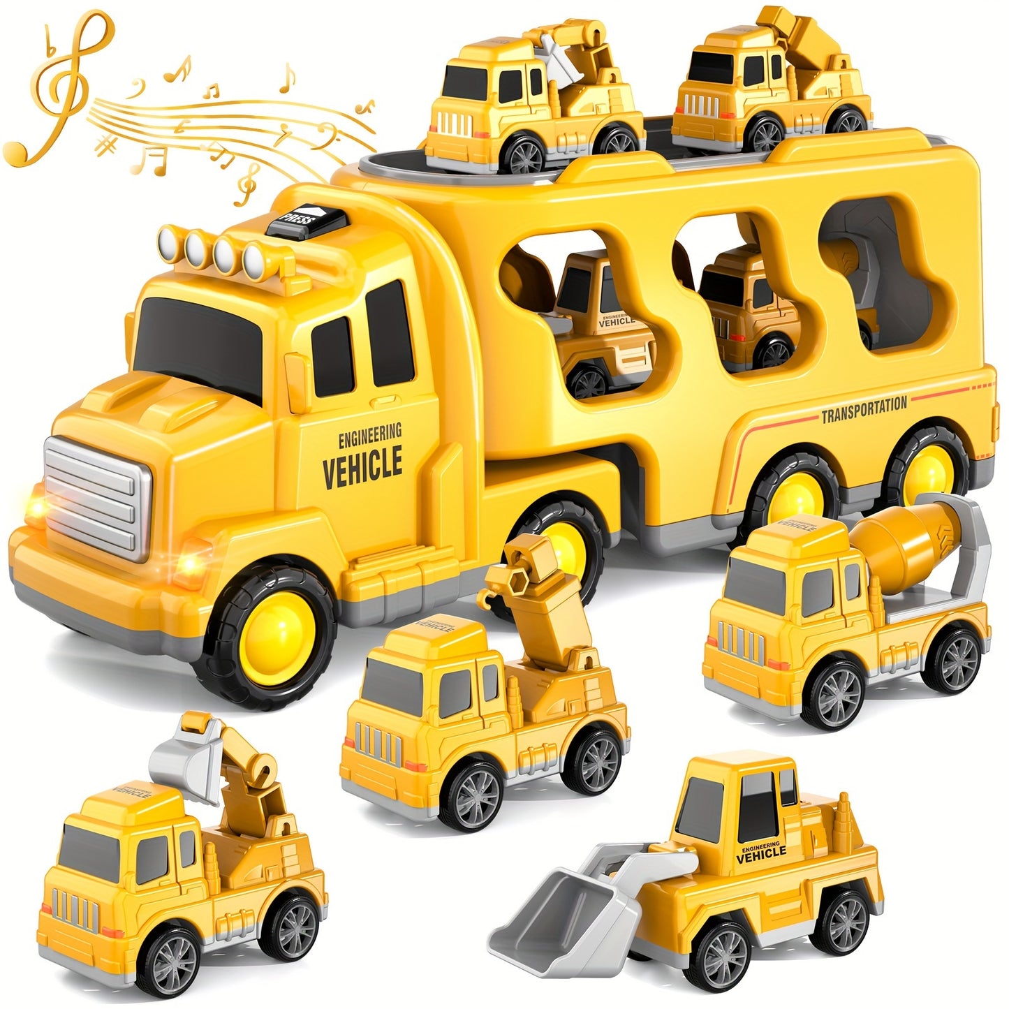 Fire Truck Toys For 3-5 Year Old Boys With Lights And Sounds