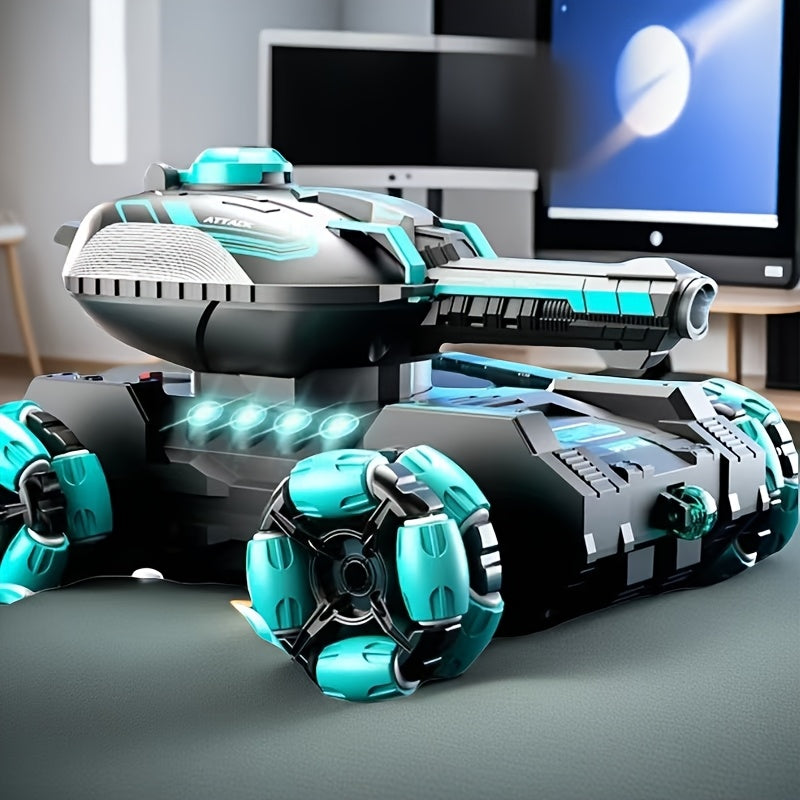 Upgraded 6 Wheel Drive Acrobatic Tank Toy for Kids
