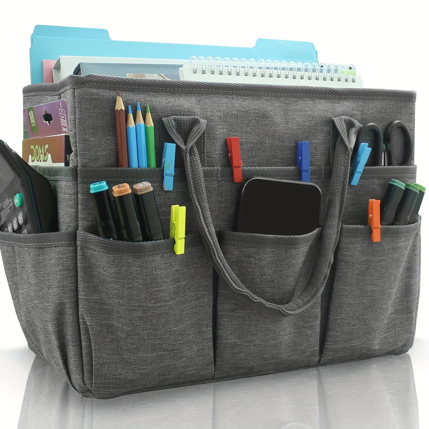 Oxford Fabric Art Organizer Tote Bag With Pockets For Artists