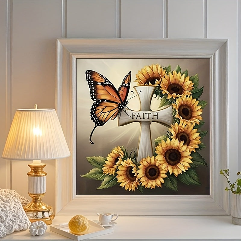 5D Butterfly Cross Diamond Art Painting Kit for Beginners