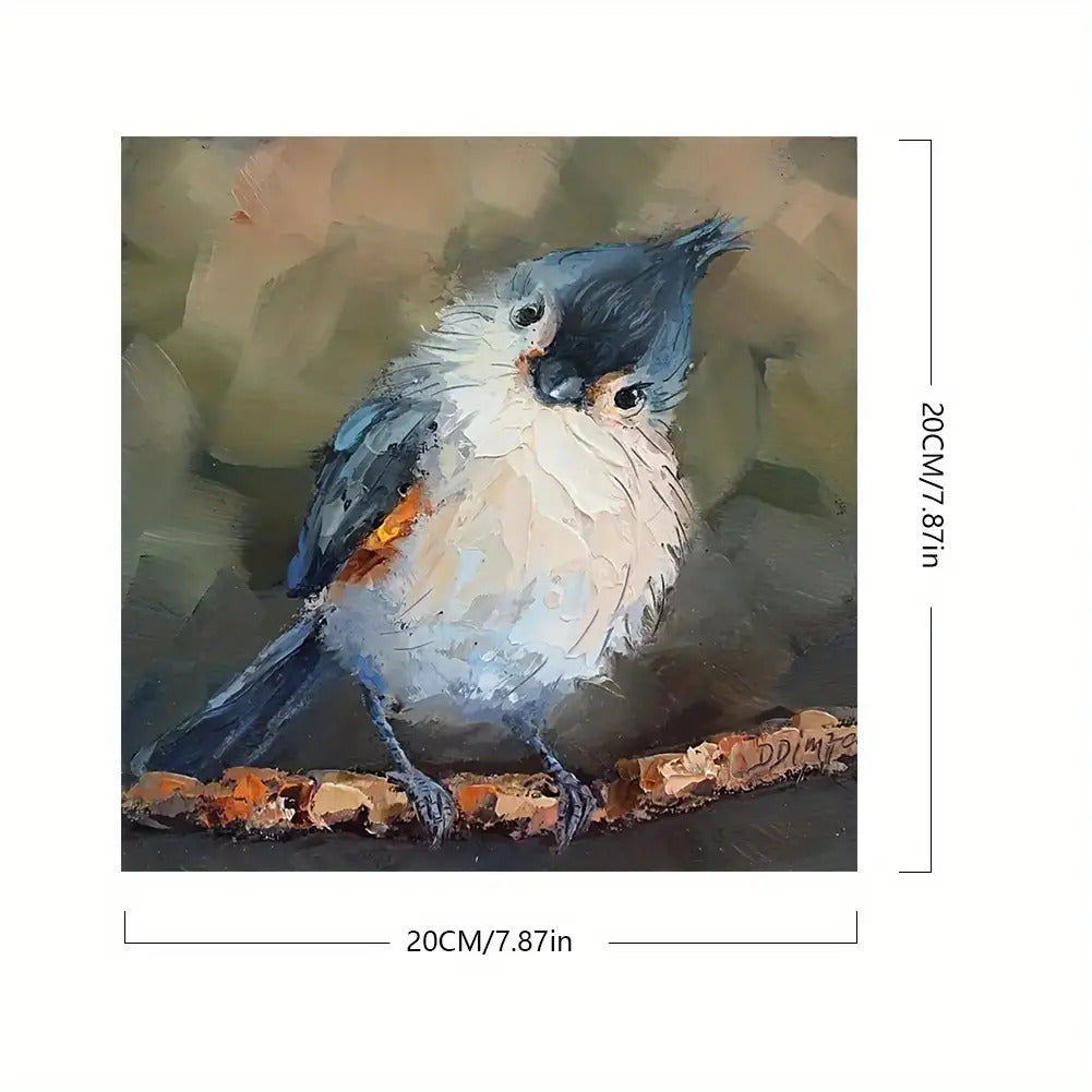 Beginner Digital Oil Painting Kit Bluebird Sparrow Canvas