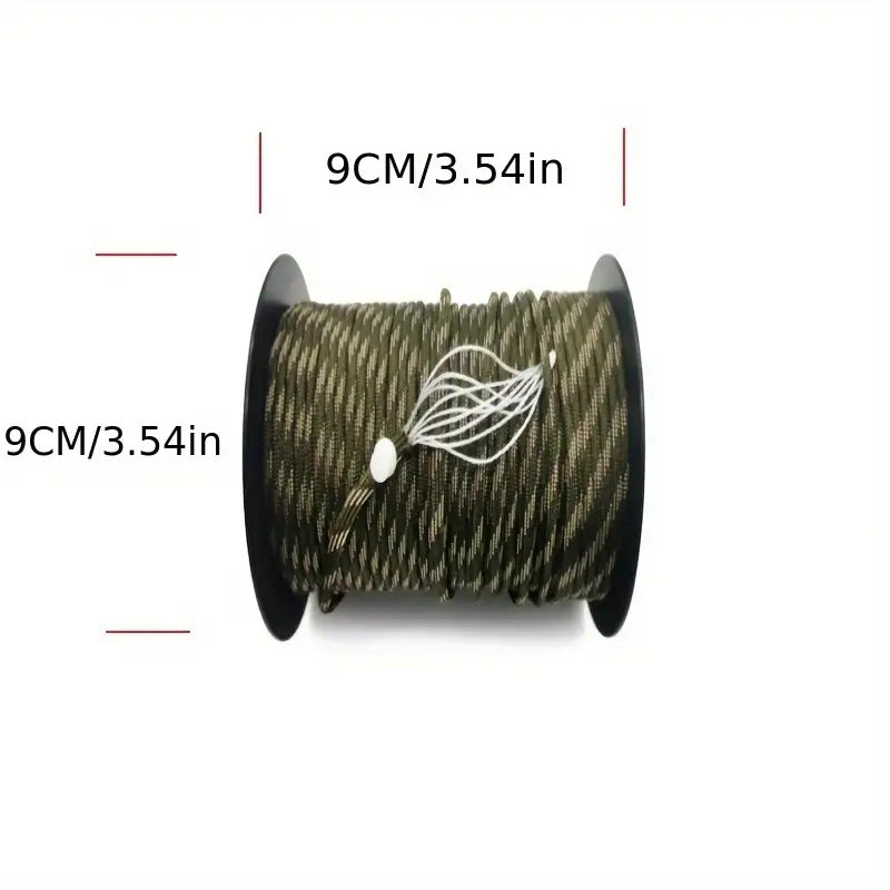 9 Core Heavy Duty Rope 4mm 1968 Inch Black Survival Cord
