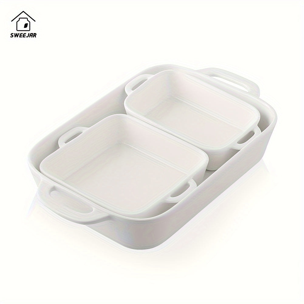 Sweejar Ceramic Bakeware Rectangular Dish 12.8x8.9 Inches