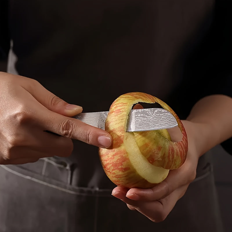 Damascus Kitchen Knife Set 7 Piece Universal Holder